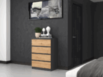 Malwa M4 Chest of Drawers - Anthracite & Artisan Oak - Image 6