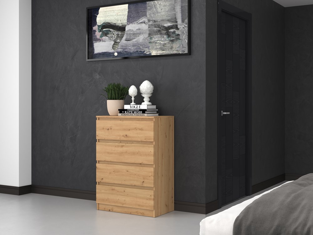 M_4_close_2 Malwa M4 Chest of Drawers - Artisan Oak - Image 7