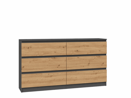 Malwa M6 Dresser - Anthracite & Artisan Oak
