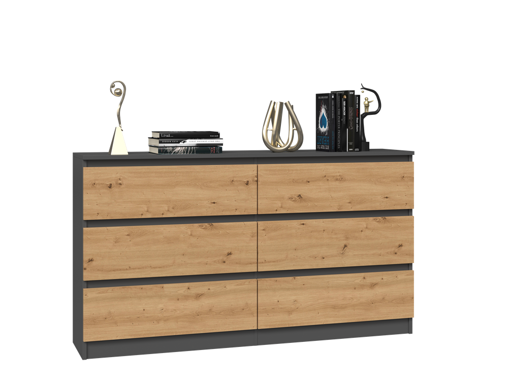 M_6_140_ Malwa M6 Dresser - Anthracite & Artisan Oak - Image 2