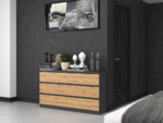 Malwa M6 Dresser - Anthracite & Artisan Oak - Image 4
