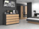 Malwa M8 Dresser - Anthracite & Artisan Oak - Image 3