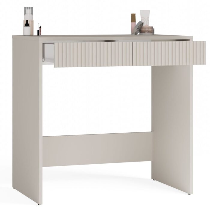 Marina Slim Desk with 2 Drawers – Beige - Image 2