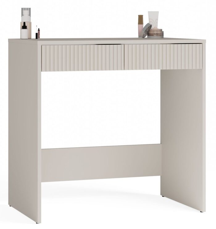 Marina Slim Desk with 2 Drawers – Beige - Image 1