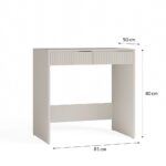 Marina Slim Desk with 2 Drawers – Beige - Image 8