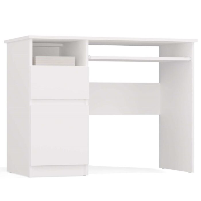 Porto Left-Side Desk – White Finish - Image 1