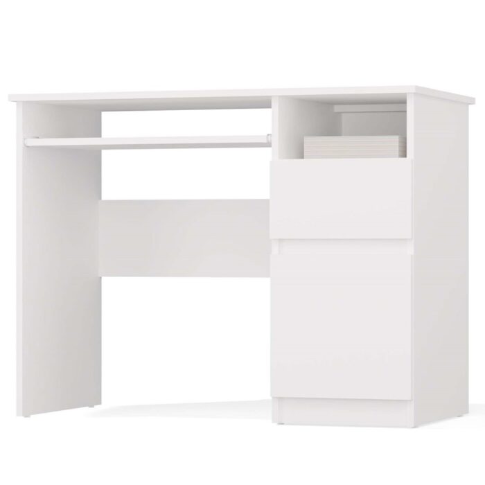 Porto Right-Side Desk – White Finish - Image 1