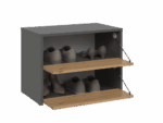 Axton Shoe Cabinet – Anthracite & Oak Effect - Image 2