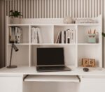 Kuba Workstation with Overhead Shelf – White - Image 4