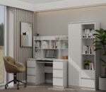 Kuba Workstation with Overhead Shelf – White - Image 5