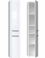Nel II Tall Bathroom Cabinet in White Gloss