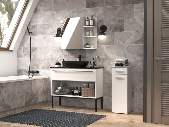 Pureline Tall White Cabinet - Image 6