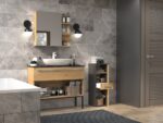 Ardent Tall Cabinet Anthracite & Oak - Image 6