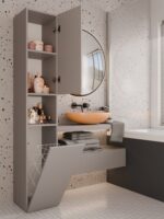 Claytone Tall Bathroom Cabinet - Image 3