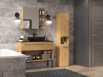 Nel III Tall Bathroom Cabinet in Artisan Oak - Image 7
