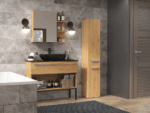 Nel IV Tall Bathroom Cabinet in Artisan Oak - Image 6