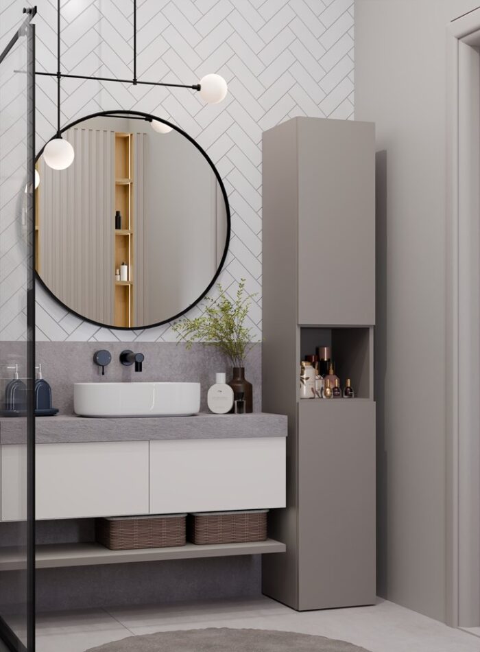 Claytone Tall Bathroom Cabinet - Image 6
