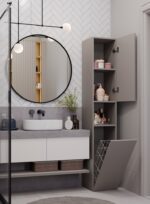 Claytone Tall Bathroom Cabinet - Image 7