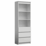 Olimp RS-60 Bookcase with Drawers in White Matt