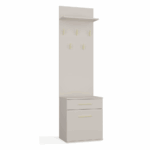 Duo Hallway Set - Shoe Cabinet & Coat Rack - Cashmere