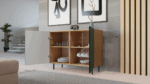 KAMA Slim Sideboard - Green & Artisan Oak - Image 8