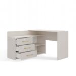 DANY Cashmere Beige Corner Desk - 3 Drawers - Image 9