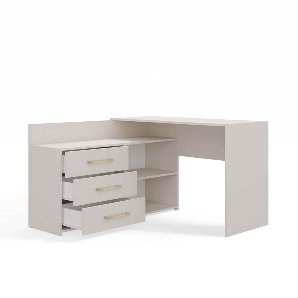 Open_20_Dany_kaszmir DANY Cashmere Beige Corner Desk - 3 Drawers - Image 9