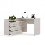 DANY Cashmere Beige Corner Desk - 3 Drawers - Image 6