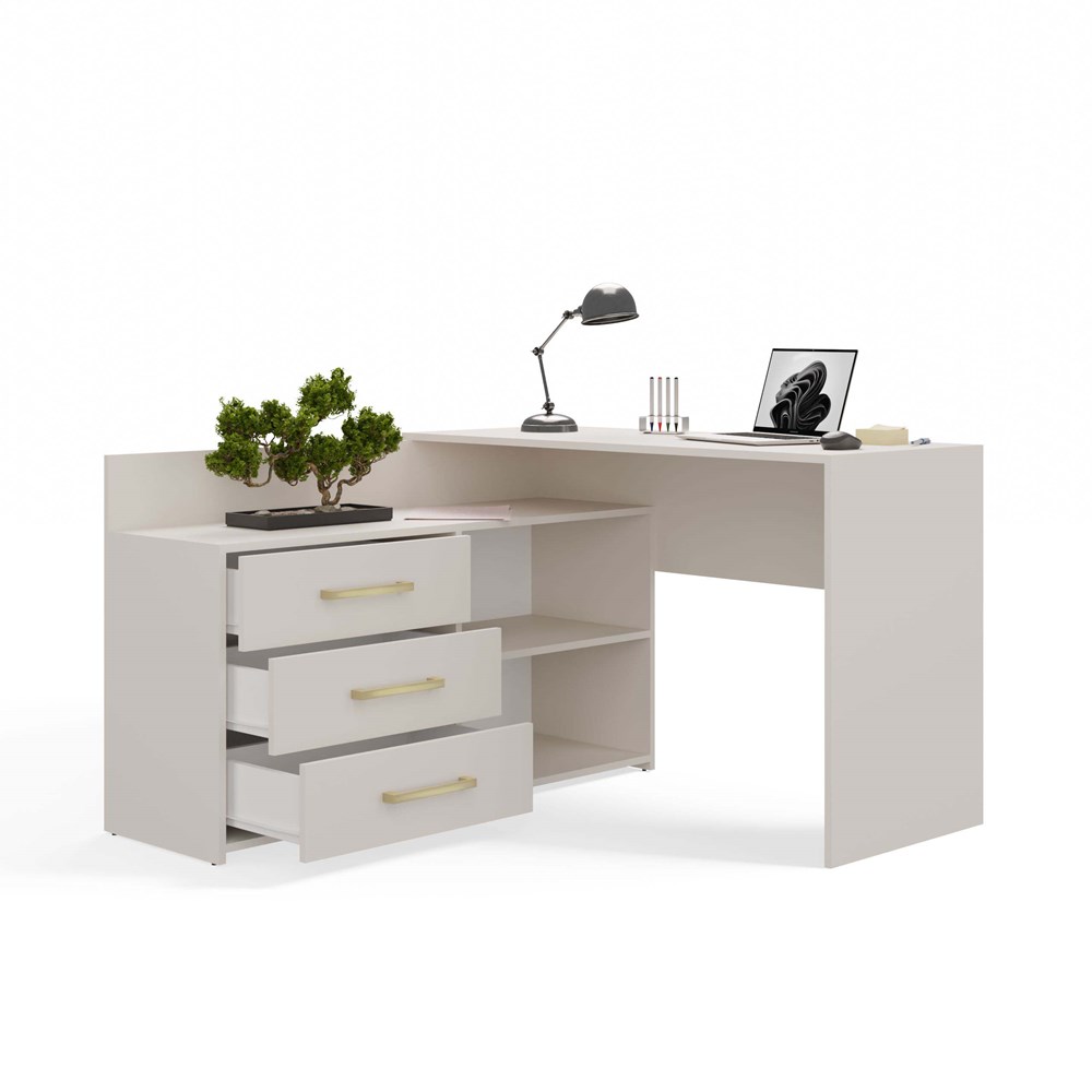 Open_Full_20_Dany_kaszmir DANY Cashmere Beige Corner Desk - 3 Drawers - Image 6