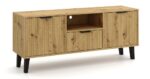 TV Unit Bergen 2 Doors 1 Drawer Slim Oak