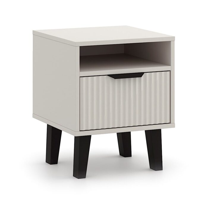 Skandic Slim Nightstand – Beige Finish - Image 1