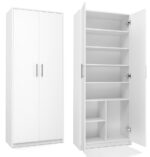Oliv 2D Bookcase with Doors in White Matt