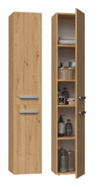 Nel II Tall Bathroom Cabinet in Artisan Oak