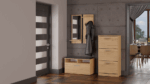 Zyra Shoe Cabinet – Oak Finish - Image 4
