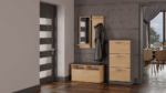 Zyra Shoe Cabinet – Anthracite & Oak - Image 4