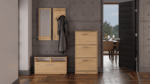 Zyra Shoe Cabinet – Oak Finish - Image 5