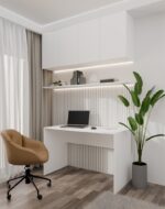 Plus White Computer Desk - Minimalist Design - Image 3
