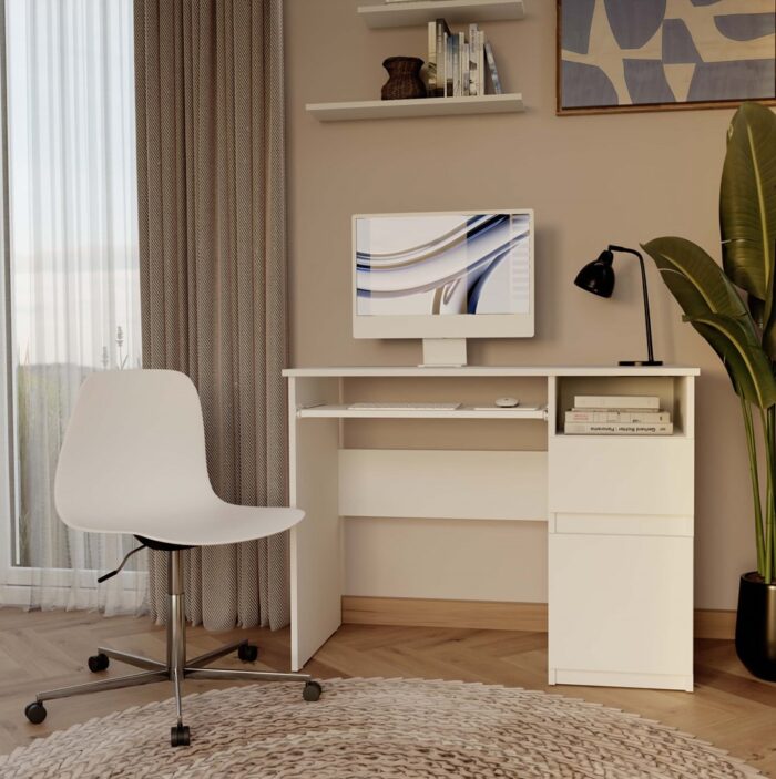 Porto Right-Side Desk – White Finish - Image 3