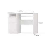 Porto Left-Side Desk – White Finish - Image 5