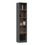 Onyx R40 Classic Bookcase in Anthracite / Artisan Oak - Image 2