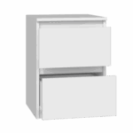 Malwa M2 Bedside Table in White Matt - Image 2