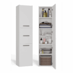 Sara S43 Tall Bathroom Cabinet in White