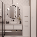 Sara S43 Tall Bathroom Cabinet in White - Image 2