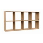 Malax 2x4 Modern Cube Bookcase in Artisan Oak
