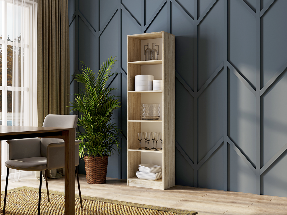 R50-REGAL_1_S Onyx R50 Classic Bookcase in Sonoma Oak - Image 5