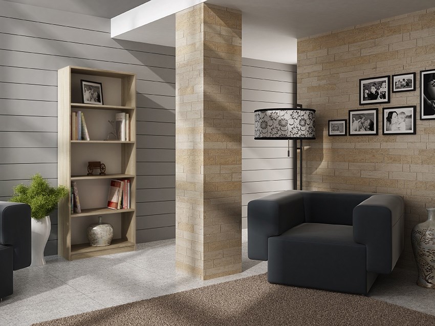 R60-SONOMA1 Onyx R60 Classic Bookcase in Sonoma Oak - Image 2