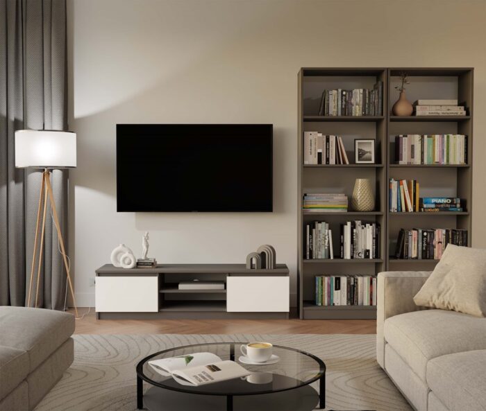 Onyx R60 Anthracite Bookcase - Image 4