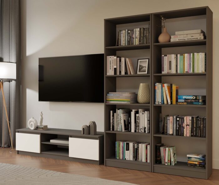 Onyx R60 Anthracite Bookcase - Image 11
