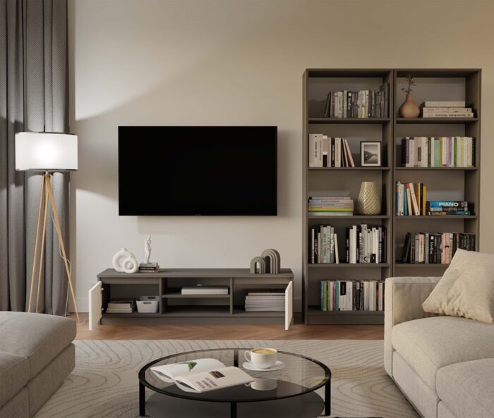 Onyx R60 Anthracite Bookcase - Image 12