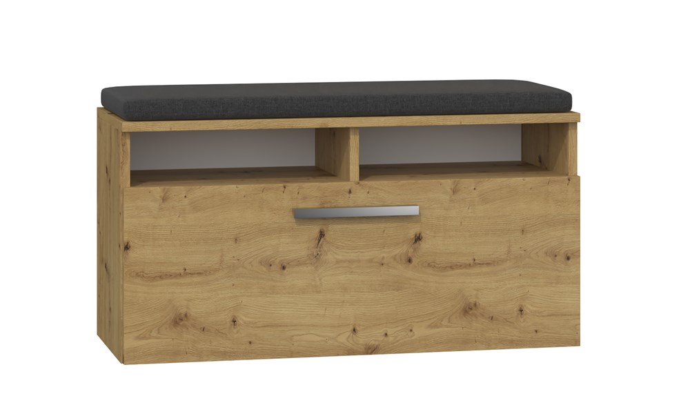 RIVA-SZAFKA-ARTISAN1 Riva Shoe Cabinet with Seat in Artisan Oak - Image 1